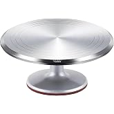 12 Inch Cake Turntable, Heavy Duty Aluminum Alloy for Cake Decorating Cupcakes and Cupcakes, Stable Rotating Base for Baking,