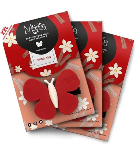 Marta la farfalla Bubble XXL - Tris Deodorante Auto: Profumo Bubble Gum e Profumatore Diffusore per Macchina XXL - Set 3 Pezzi