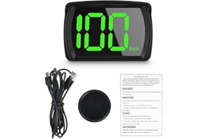 NOPNOG 2,8 pouces Compteur de vitesse numérique de voiture, affichage tête haute de voiture avec GPS, plug and play, KMH