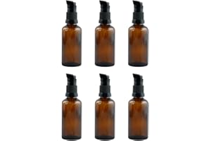 CHDZSW 6 Stück 20 ml Leer Glasflaschen Braun, bernsteinfarbene Glas-Lotion-Flaschen, Nachfüllbar Zerstäuber Sprühflasche mit Trichte, fur Reingung, Parfüm, Kosmetiksprays, ätherische, Öle mit Sprühkopf