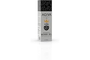 Agiva Huile Barbe Homme Avec Huile d'Argan, Jojoba et Amande Douce - Soin Barbe Apaisant et Hydratant, Prévient Irritations, Rougeurs, Démangeaisons - Légère et Non Grasse