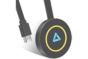 QIDUHUQI Adattatore HDMI Wireless 4K Plug & Play: Trasmissione Miracast Dual-Band 2.4/5G da Smartphone, Laptop a TV/Proiettore. Compatibile con iOS, Android, Windows, macOS, AirPlay, DLNA