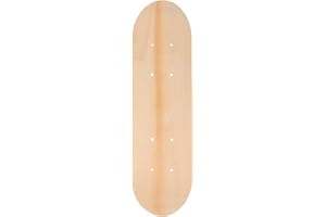 Vaguelly Planche de Skateboard Vierge 43 Cm 7 Couches d'érable Double Queue Skateboard Léger Planche à roulettes pour Peinture Artistique Remplacement Décoration de Maison