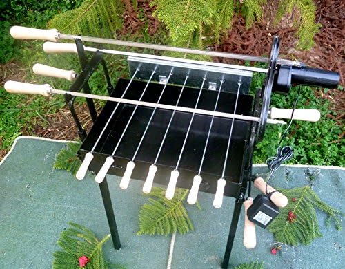 Cyprus FOUKOU BBQ Barbecue Traditional Small Economy Easy Useful Charcoal Grill Rotisserie &amp; Motor AC/DC,New