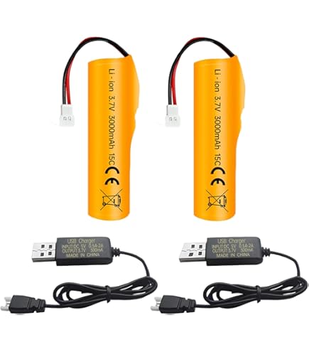 AMZZN 5 Pièces 3,7V 1000mAh Lipo Batterie JST-2P Prise Avec Chargeur 5 En 1 Pour Huina 1337 1338 1516 1517 Télécommande Ingénierie Véhicule