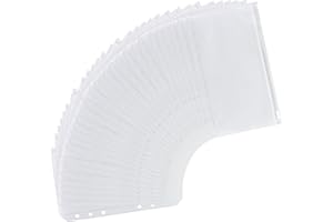 AMANDELIZABE Lot de 30 pochettes à reliure A6, en PVC, avec fermeture éclair à 6 trous, étanches, transparentes, pour planificateur de notebook