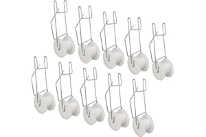 Biitfuu 10 Stück Verzinkte Tomaten Rollen Haken mit PP-Binde, Hitze Beständiges Gitter für Gurke, Trauben, Luffa