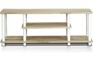 Furinno Entertainment/TV-Regal mit unterschiedlichen Ablageflächen, Eiche, 29.72 x 29.72 x 41.15 cm