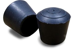 ajile - 4 pièces - Embout enveloppant rond en caoutchouc pour tubes de diam. 12 mm - NOIR - EVR912-M