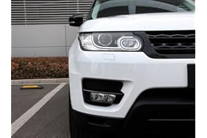 METYOUCAR Black ABS Front Light Lamp Strips Cover Trim For Land Rover Range Rover Sport 2014-2017