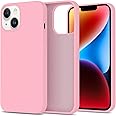 LOXXO® Compatible with iPhone 14 Case, Liquid Silicone Case, Full Body Protective Cover, Shockproof, Slim Phone Case, Anti-Scratch Soft Microfiber Lining, 6.1 inch (Baby Pink)