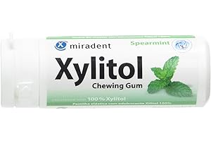 Miradent Xylitol Chicle Sabor Hierbabuena 30 Ud 30 Gr Bote De 30 Unidades X 30 Gramos - 100 g, 100 gramo, 1