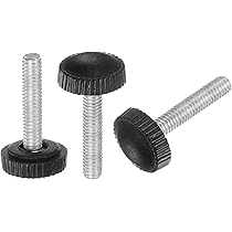 Sourcing Map 8 Pomos Moleteados M4 X 40 Mm, Rosca Macho De 16 Mm