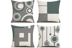 MYCDXE Federe Confezione da 4 45x45cm Copricuscini Decorativi Federe per Cuscini Cotone Biancheria Quadrate per Cuscino per Divano Sedia Letto Auto Sedia