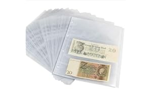 SAFE 5483C Pochettes billets de banque A4 (x100) – 3 compartiments 215×97 mm – Feuilles sans plastifiant – Compatibles classeurs SAFE 7921 & reliures A4