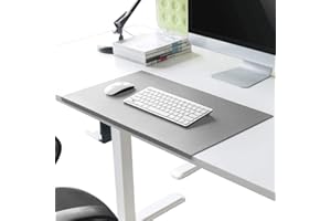 WUWEI Pad da scrivania in pelle con protezione bordi, grande tappetino impermeabile multifunzionale da scrivania, tappetino per tastiera PC portatile, liscio, resistente al calore