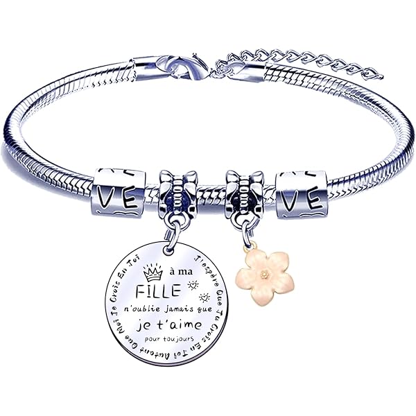 Bracelet Licorne Réglable Pour Enfant - Cadeau Fille, Amitié, Anniversaire - Bleu Avec Carte