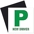 Tek Automotive Fully Magnetic P Plates Twin Pack | Official Legal Size Magnetic P Plates for New Drivers | Weatherproof Pass Plates for Car | New Driver Sticker and Gift