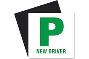 Tek Automotive Fully Magnetic P Plates Twin Pack | Official Legal Size Magnetic P Plates for New Drivers | Weatherproof Pass Plates for Car | New Driver Sticker and Gift