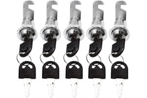 CAILIYA 5 Pezzi Serratura a Cilindro, Serratura Cassetta Lettere, Locks Adatto per Cassetta Postale, Cassetto, Armadietto, Armadio, Cassetta Postale e Così Via,con Chiavi Diverse(25mm)