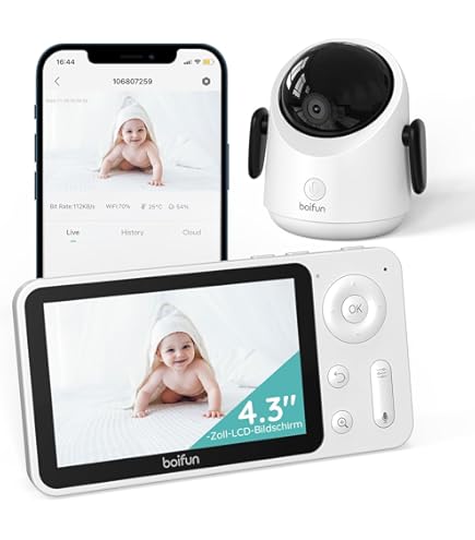 Baby Monitor CCN Con Telecamera - Schermo 5 Pollici, 720P, Visione Notturna, No WiFi - Foto 7