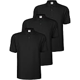 ALPIDEX Camiseta Polo Hombre Manga Corta Pack 3 Algod&oacute;n Piqu&eacute; B&aacute;sica S-5XL | 200 g/m&sup2;, Corte Regular, OEKO-TEX, Piqu&eacute;, Transp