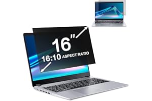 ZOEGAA Blickschutzfolie 16 zoll Laptop 16:10 Seitenverhältnis, Anti Blaulicht Blendschutz Sichtschutzfolie und Abnehmbarer Sichtschutz für Hp/Dell/Acer/Lenovo/ThinkPad/Asus