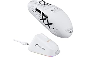 ‎ATTACK SHARK ATTACK SHARK G3PRO Gaming Mouse with Magnetic Charging Dock, PixArt PAW3311 Gaming Sensor, BT/2.4G Wireless/Wired Gaming Mouse with Grip Tape, 25000 DPI, Gamer Mice for Win11/Xbox/PS/Mac (White)