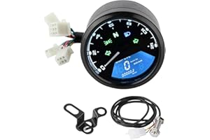 ARAMOX Motorrad Tachometer 12 V LCD Digitalanzeige Universal Motorrad Tachometer Kilometerzähler Kraftstoffzähler Anzeige