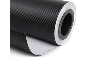 DEALBOX 3D Carbon Fibre Vinyl Wrap self adhesive Air/Bubble Free Black 300X1520