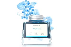 ASVINE Hongdian - Tinta embotellada para pluma estilográfica, color azul cielo, botella de 60 ml sin carbono, tinta para caligrafía artística