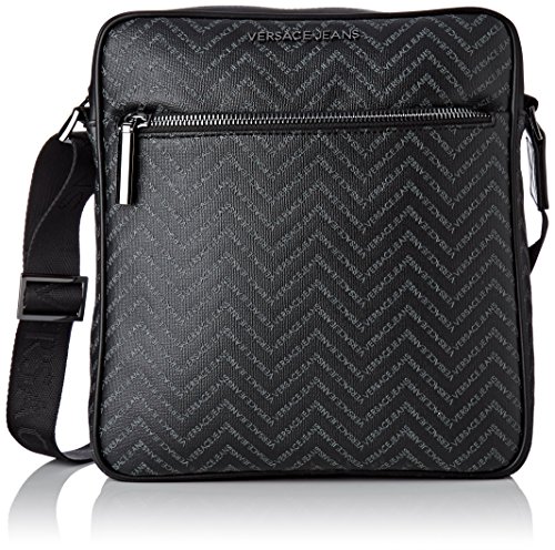 Preisvergleich Produktbild Versace Jeans Herren Ee1yqbb10_e77220 Kuriertasche, Schwarz (Nero), 6x27x25 cm