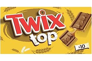 TWIX TOP - Biscuit Chocolat au Lait & Caramel - Paquet de 10 Biscuits Individuels - 210g