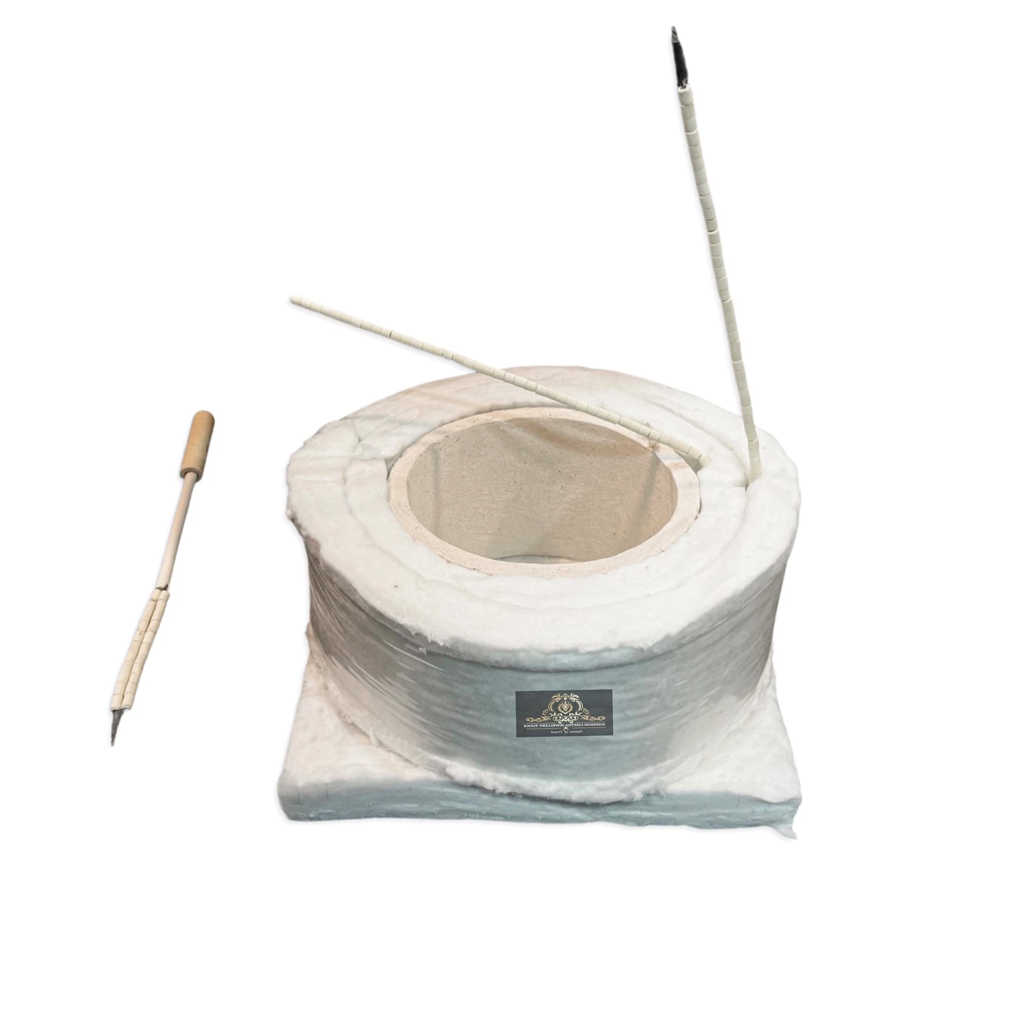 JOHNSON TOOLS Cotton Heating Element Muffle Coil With Sensor For Melting Furnace 1Kg Capacity [Compatible With Imported Furnaces Also], White