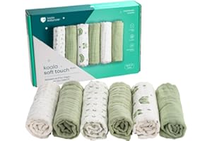 KOALA BABYCARE - Muselinas Bebe Algodon 30x30 - Paquete con 6 Unidades - Muselinas de algodón para recién Nacidos bebés