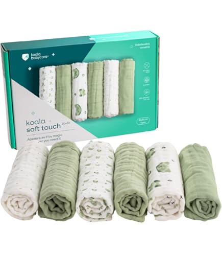 Set 3 Mussole Neonato Trois Kilos Sept - Cotone 70x70cm Per Coperta, Bavaglio E Altro, Motivo Pera