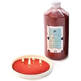 MISSI Creative Pearl Powder Fig-Pomegranate Scented Red Color Candle (with 30 wicks)-400 gr