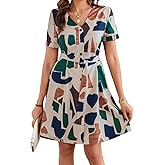 Leriya Fashion Summer Dress for Women | Short One Piece A-Line Midi Dress | Lightweight Vacation Wear & Daily Casual Outfit