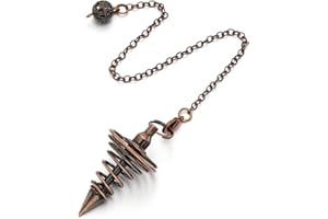 Jovivi Pendolino Esoterico Vortex per Radioestesia Divinazione Rabdomanzia Pendolo in Rame Spirale-4