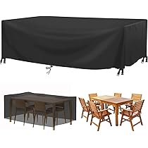 Copertura Per Mobili Da Giardino 130x60x70cm - Telo Impermeabile 600D Oxford Con Fibbie Anti-UV E Antivento - Foto 4