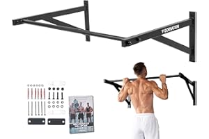 GORNATION Barra de Dominadas Pared, Barra de Pared Fija para Musculación Fitness para Entrenamiento de Calistenia, Pull Up, Chin Up, Muscle Up, Abdominales, Interior y Exterior