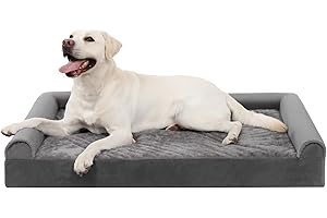 KSIIA Cuccia per Cane Interno Taglia Grande 105x70x18cm, Letto Sfoderabile e Lavabile, Divano XL Grigio