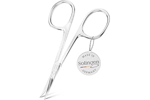 TITANIA Solingen Hautschere mit dünner Spitze (9,5cm) • Nagelhautschere Solingen • Professionelle Hautschere aus Carbonstahl • Made in Germany