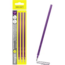 Donluhu Mine di ricambio cancellabili [9 blu, 1 nero, 1 turchese, 1 viola, confezione da 12