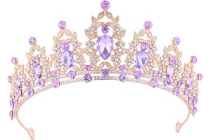 YAMOLOZ Crystal Rhinestone Tiara Crown Headband Princess Bridal Headpiece Pageant Prom Headwear for Wedding & Birthday Party