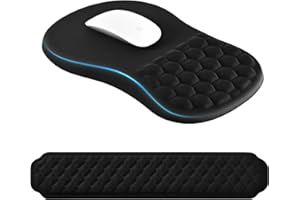 ‎EOOCOO EooCoo Zestaw Podkładek Pod Nadgarstki do Klawiatury i Myszy z Masażem - Ergonomiczna Podkładka z Pianką Memory Foam i Antypoślizgową Silikonową Podstawą Łagodząca Ból