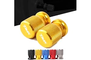 BXMOTO Capuchon Bouchon de Valve d'air Cache-poussière Aluminium Motos Soupape de Roue Couvercles pour Yamaha TMAX 500 530 SX DX