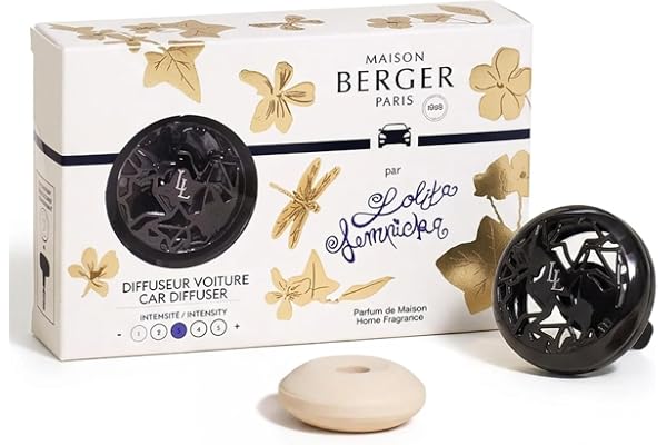 Maison Berger Diffuseur Voiture Parfumé – Clip Métal 4,5 cm avec Recharge Incluse, Fabrication Française – Clip Grille Aération – Jusqu’à 4 Semaines de Diffusion (Lolita Lempicka Gun Métal)
