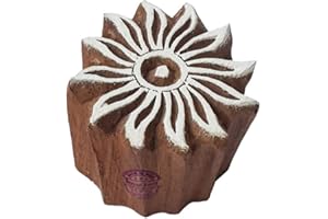 Royal Kraft Runden Holz Sonne Drucken Blöcke Stempel - DIY Henna Stoff Textil Papier Ton Keramik Blocke Druck Stempel TBtag022