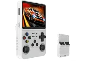 YXSPHM R36S Retro Handheld Video Game Console, 3.5Inch IPS Screen Video Player 64g TF Card 10,000+ Games Retro Handheld Game Console, With Open Source Linux System (White)